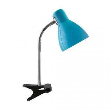 Strühm asztali lámpa csíptetővel, kapcsolóval,E27, MAX 15W,  kék